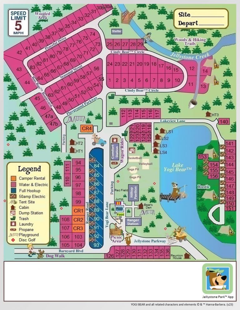 2023-Map | Yogi Bear Jellystone Park Indianapolis East